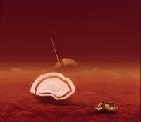 Huygens po přistání na Titanu - 800x693x16M (34 kB)